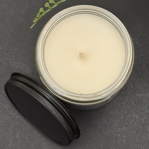 BBW Mahogany Teakwood White Barn Bath & Body Works Mason Jar Single Wick Candle - Picture 6 of 10